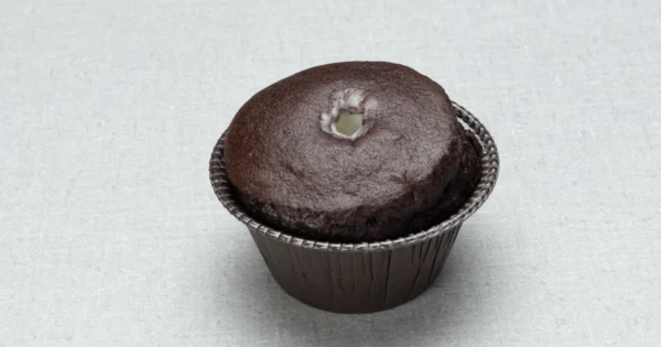 Chocolate Muffin With White Chocolate Stuffing