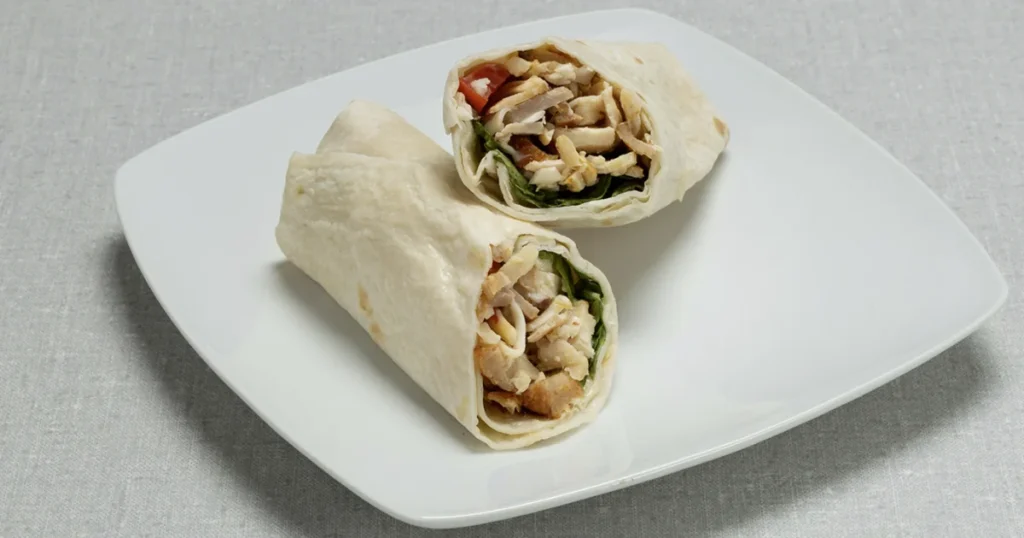 Cold Wrap With Chicken And Caesar Sauce
