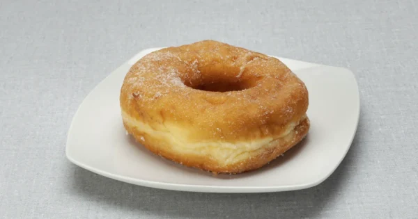 Donut With White Sugar Coating